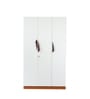 Maya 3 Door Wardrobe In Teak & White Finish Maya 3 Door Wardrobe In Teak & White Finish
