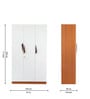 Maya 3 Door Wardrobe In Teak & White Finish Maya 3 Door Wardrobe In Teak & White Finish