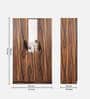 Maya 3 Door Wardrobe In Vintage Sheesham Finish With Mirror