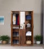 Maya 3 Door Wardrobe In Vintage Sheesham Finish With Mirror