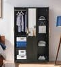Maya 3 Door Wardrobe In Wenge Finish With Mirror