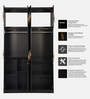 Maya 4 Door Wardrobe In Wenge Finish With Mirror & Loft