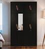 Maya 4 Door Wardrobe In Wenge Finish With Mirror & Loft