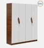 Maya 4 Door Wardrobe In Teak & White Finish