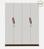 Maya 4 Door Wardrobe In Teak & White Finish