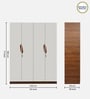 Maya 4 Door Wardrobe In Teak & White Finish