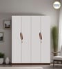 Maya 4 Door Wardrobe In Teak & White Finish