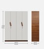 Maya 4 Door Wardrobe In Teak & White Finish