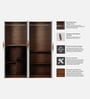 Maya 4 Door Wardrobe In Teak & White Finish