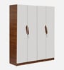 Maya 4 Door Wardrobe In Teak & White Finish