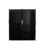 Maya 4 Door Wardrobe In Wenge Finish Maya 4 Door Wardrobe In Wenge Finish