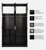 Maya 4 Door Wardrobe In Wenge Finish With Loft