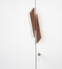 Maya 4 Door Wardrobe With Locker In Teak And White Finish With Mirror & Drawer