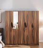 Maya 5 Door Wardrobe In Vintage Sheesham Finish With Mirror