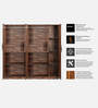 Maya 5 Door Wardrobe In Vintage Sheesham Finish With Mirror