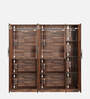 Maya 5 Door Wardrobe In Vintage Sheesham Finish With Mirror