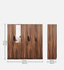 Maya 5 Door Wardrobe In Vintage Sheesham Finish With Mirror