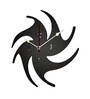Maya Engineered Wood Black Wall Clock