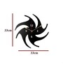 Maya Engineered Wood Black Wall Clock