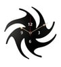Maya Engineered Wood Black Wall Clock