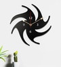 Maya Engineered Wood Black Wall Clock