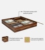 Maya Queen Size Bed with Box Storage In Vintage Sheesham Finish