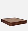 Maya Queen Size Bed with Box Storage In Vintage Sheesham Finish