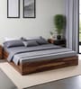Maya Queen Size Bed with Box Storage In Vintage Sheesham Finish