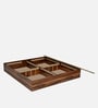 Maya Queen Size Bed with Box Storage In Vintage Sheesham Finish
