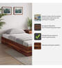 Maya Single Bed With Box Storage In Vintage Sheesham Colour