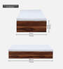 Maya Single Bed With Box Storage In Vintage Sheesham Colour