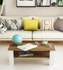 Mayo Coffee Table in Lyon Teak & White Finish