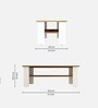 Mayo Coffee Table in Lyon Teak & White Finish