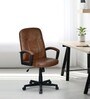 Mayor Leatherette  Executive  Office Chair in Brown Colour