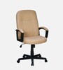 Mayor Leatherette Ergonomic Office Chair in Cream Colour