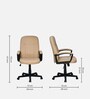 Mayor Leatherette Ergonomic Office Chair in Cream Colour