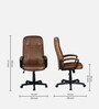 Mayor Leatherette  Executive  Office Chair In Brown Colour