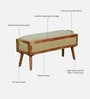 Mayotte Acacia Wood Bench In Natural Finish