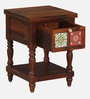 Mayur Sheesham Wood Bedside Table In Honey Oak Finish With Drawer Mayur Sheesham Wood Bedside Table In Honey Oak Finish With Drawer