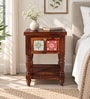 Mayur Sheesham Wood Bedside Table In Honey Oak Finish With Drawer Mayur Sheesham Wood Bedside Table In Honey Oak Finish With Drawer