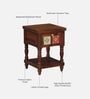 Mayur Sheesham Wood Bedside Table In Honey Oak Finish With Drawer Mayur Sheesham Wood Bedside Table In Honey Oak Finish With Drawer