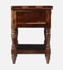 Mayur Sheesham Wood Bedside Table In Provincial Teak Finish With Drawer Mayur Sheesham Wood Bedside Table In Provincial Teak Finish With Drawer