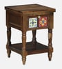 Mayur Sheesham Wood Bedside Table In Provincial Teak Finish With Drawer Mayur Sheesham Wood Bedside Table In Provincial Teak Finish With Drawer