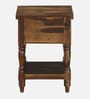 Mayur Sheesham Wood Bedside Table In Provincial Teak Finish With Drawer Mayur Sheesham Wood Bedside Table In Provincial Teak Finish With Drawer