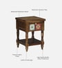 Mayur Sheesham Wood Bedside Table In Provincial Teak Finish With Drawer Mayur Sheesham Wood Bedside Table In Provincial Teak Finish With Drawer