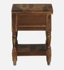Mayur Sheesham Wood Bedside Table In Provincial Teak Finish With Drawer Mayur Sheesham Wood Bedside Table In Provincial Teak Finish With Drawer