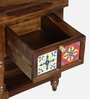 Mayur Sheesham Wood Bedside Table In Provincial Teak Finish With Drawer Mayur Sheesham Wood Bedside Table In Provincial Teak Finish With Drawer