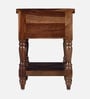 Mayur Sheesham Wood Bedside Table In Provincial Teak Finish With Drawer Mayur Sheesham Wood Bedside Table In Provincial Teak Finish With Drawer