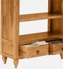Mayur Sheesham Wood Book Shelf In Rustic Teak Finish
