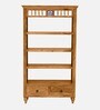 Mayur Sheesham Wood Book Shelf In Rustic Teak Finish